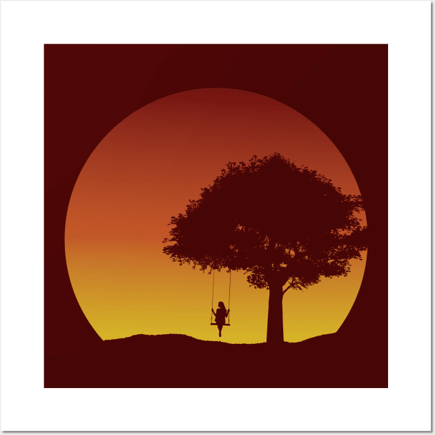 Sunset swing Wall Art by COLeRIC